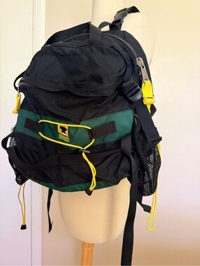 Mountainsmith Black & Green Outdoor Backpack with Yellow Accents